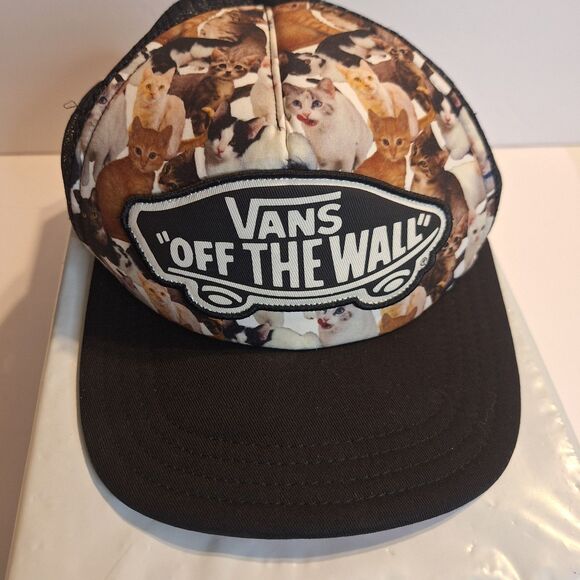 Vans Other - Vans  Off The Wall Cats Print Snapback Mesh Cap